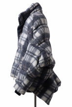 画像をギャラリービューアに読み込む, Feng Chen Wang UPSIDE DOWN JACKET IN CHECK PATTERN (NAVY)