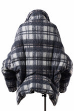 画像をギャラリービューアに読み込む, Feng Chen Wang UPSIDE DOWN JACKET IN CHECK PATTERN (NAVY)