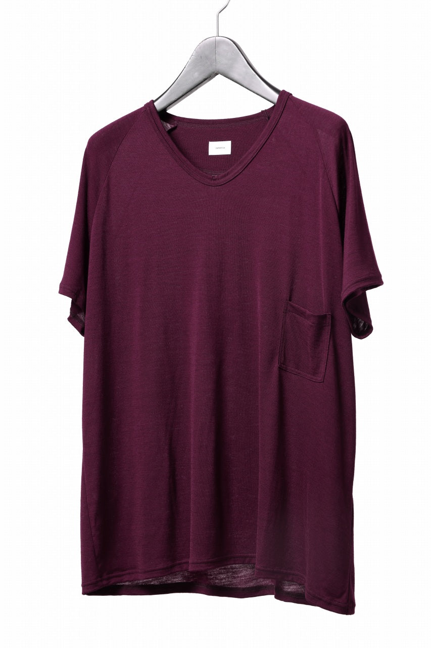 画像をギャラリービューアに読み込む, CAPERTICA PRISONER SHIRTS / SUPER 120s WASHABLE WOOL JERSEY (PLUM)