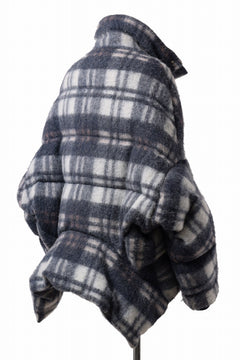 画像をギャラリービューアに読み込む, Feng Chen Wang UPSIDE DOWN JACKET IN CHECK PATTERN (NAVY)