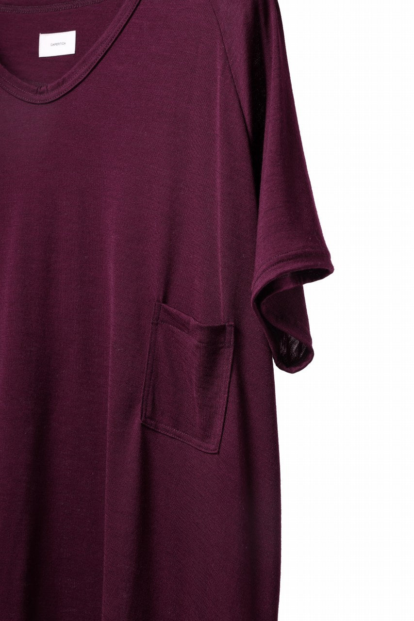 画像をギャラリービューアに読み込む, CAPERTICA PRISONER SHIRTS / SUPER 120s WASHABLE WOOL JERSEY (PLUM)