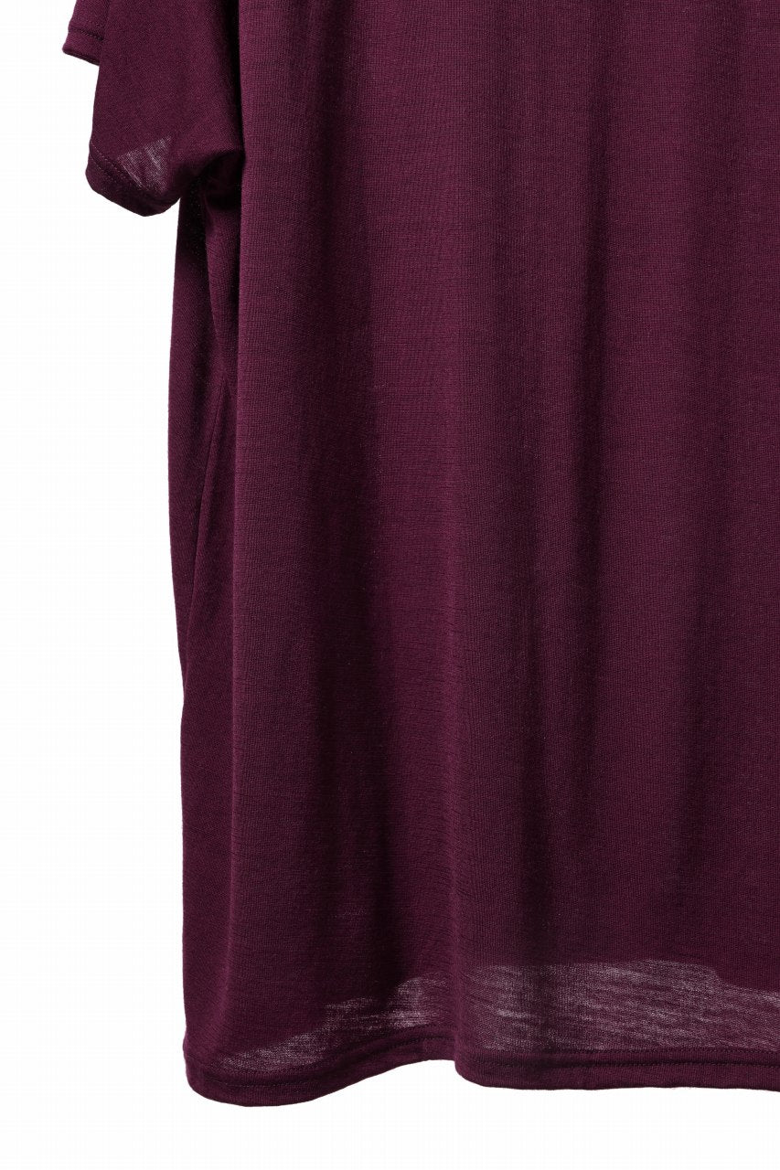Load image into Gallery viewer, CAPERTICA PRISONER SHIRTS / SUPER 120s WASHABLE WOOL JERSEY (PLUM)