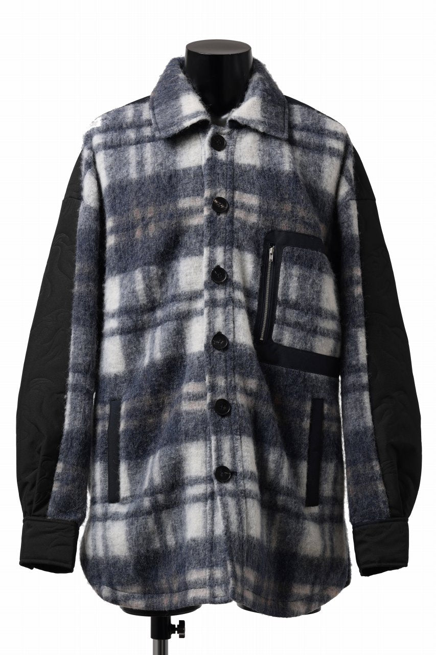画像をギャラリービューアに読み込む, Feng Chen Wang FLANNEL SHIRT WITH QUILT PHOENIX (NAVY)