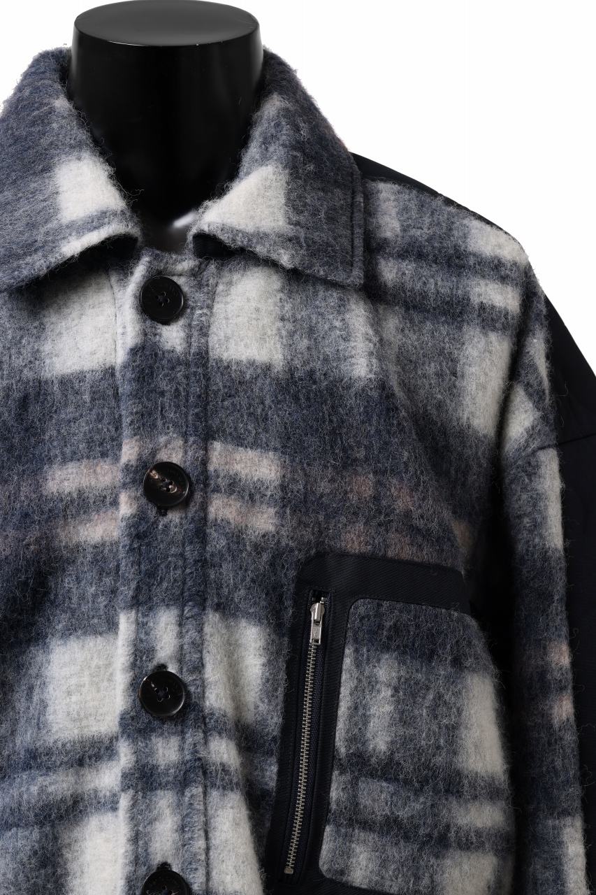 画像をギャラリービューアに読み込む, Feng Chen Wang FLANNEL SHIRT WITH QUILT PHOENIX (NAVY)