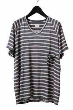 Load image into Gallery viewer, CAPERTICA BORDER PRISONER SHIRT / LINEN JERSEY (CHARCOAL GRAY)