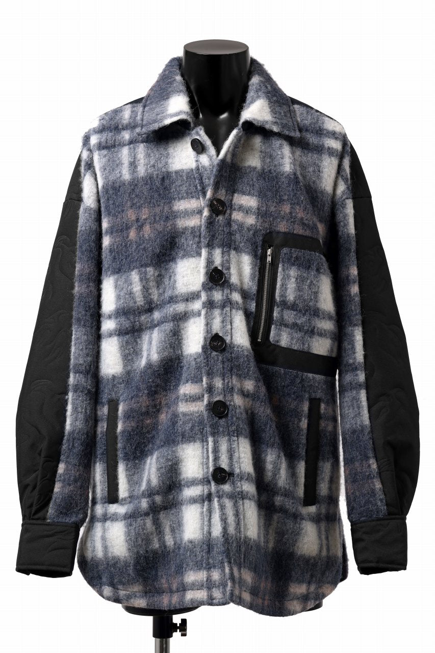 画像をギャラリービューアに読み込む, Feng Chen Wang FLANNEL SHIRT WITH QUILT PHOENIX (NAVY)