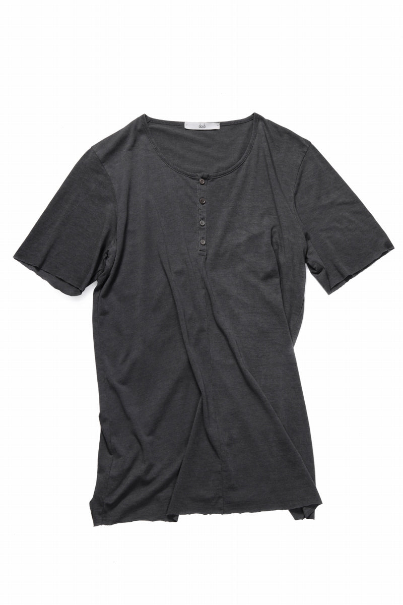 daub HENRY NECK T-SHIRT WITH CENTRAL SEAM / DYED LIGHT JERSEY (OFF 