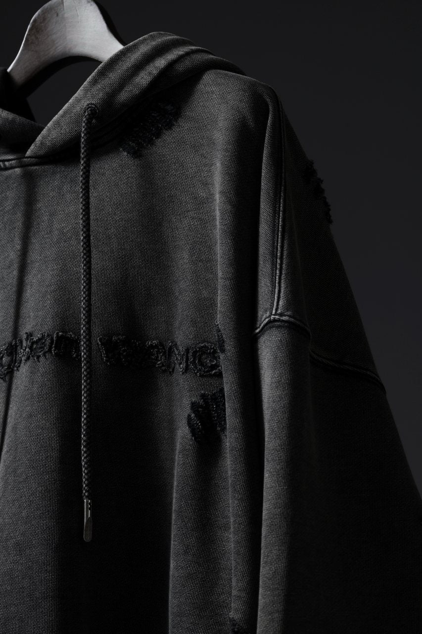 画像をギャラリービューアに読み込む, Feng Chen Wang GREY RIPPED JERSY HOODIE (GREY)