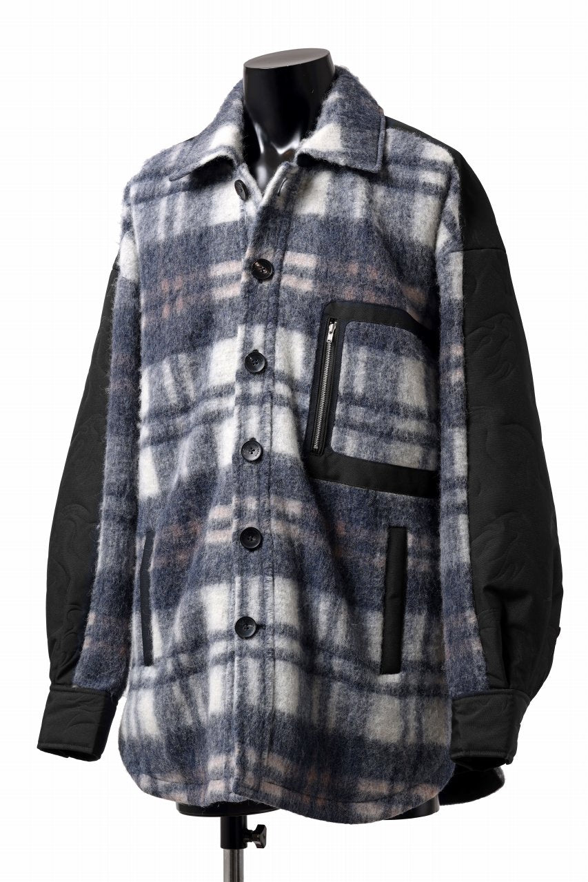 画像をギャラリービューアに読み込む, Feng Chen Wang FLANNEL SHIRT WITH QUILT PHOENIX (NAVY)