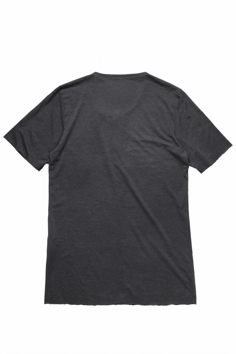daub HENRY NECK T-SHIRT WITH CENTRAL SEAM / DYED LIGHT JERSEY (OFF 