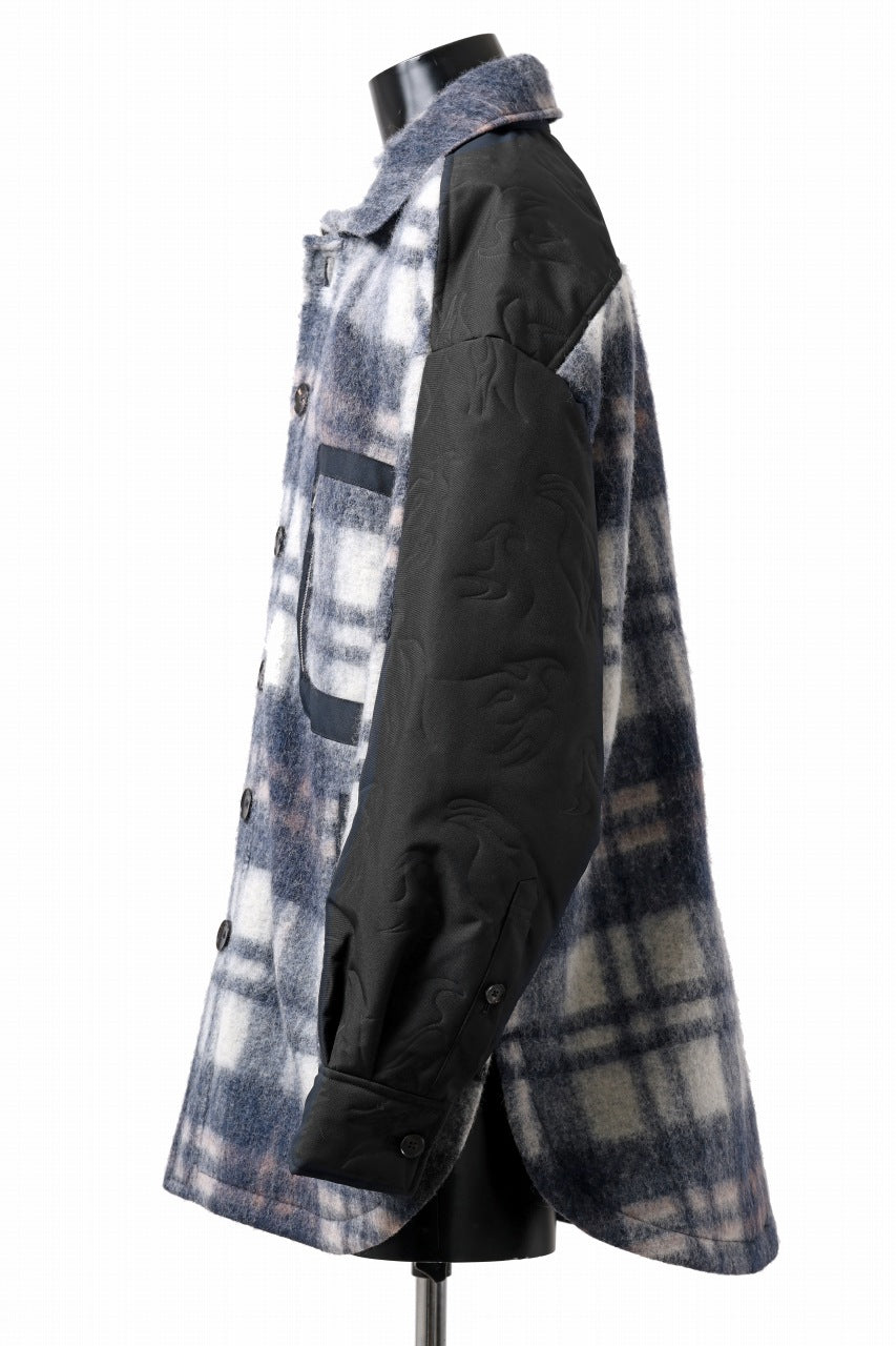 画像をギャラリービューアに読み込む, Feng Chen Wang FLANNEL SHIRT WITH QUILT PHOENIX (NAVY)