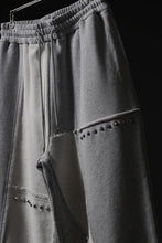画像をギャラリービューアに読み込む, Feng Chen Wang PANELLED STRAIGHT SWEATPANTS (GREY)