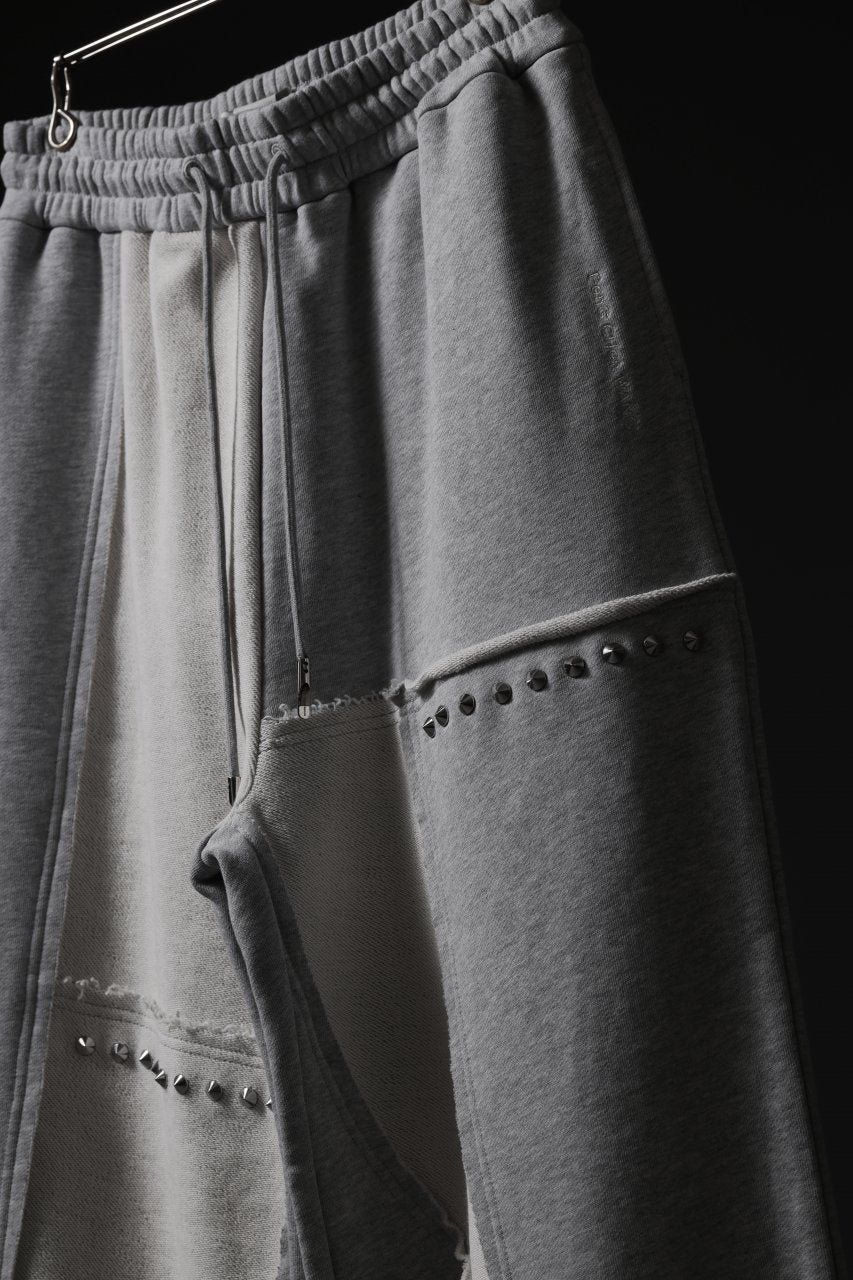 画像をギャラリービューアに読み込む, Feng Chen Wang PANELLED STRAIGHT SWEATPANTS (GREY)