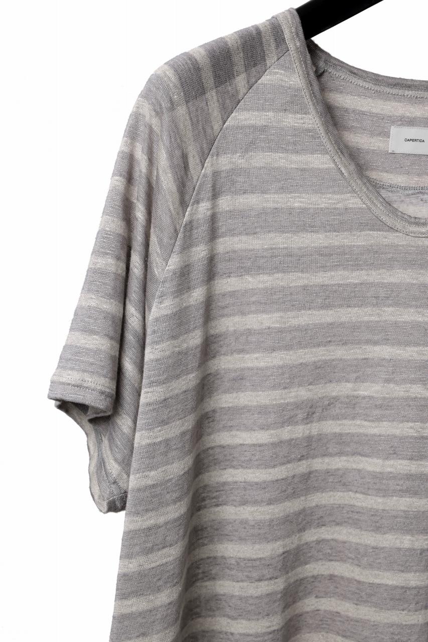 Load image into Gallery viewer, CAPERTICA BORDER PRISONER SHIRT / LINEN JERSEY (SILVER GRAY)