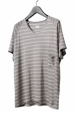 Load image into Gallery viewer, CAPERTICA BORDER PRISONER SHIRT / LINEN JERSEY (SILVER GRAY)