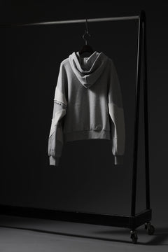 画像をギャラリービューアに読み込む, Feng Chen Wang PANELLED FULL ZIP HOODIE (GREY)