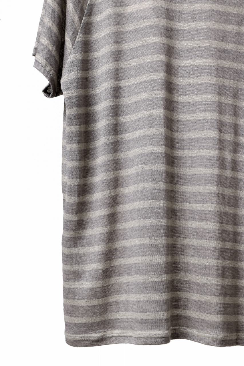 画像をギャラリービューアに読み込む, CAPERTICA BORDER PRISONER SHIRT / LINEN JERSEY (SILVER GRAY)