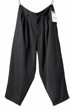 画像をギャラリービューアに読み込む, Y's for men 3TUCKS WIDE TAPERED PANTS / CLASSIC WOOL GABADINE (BLACK)