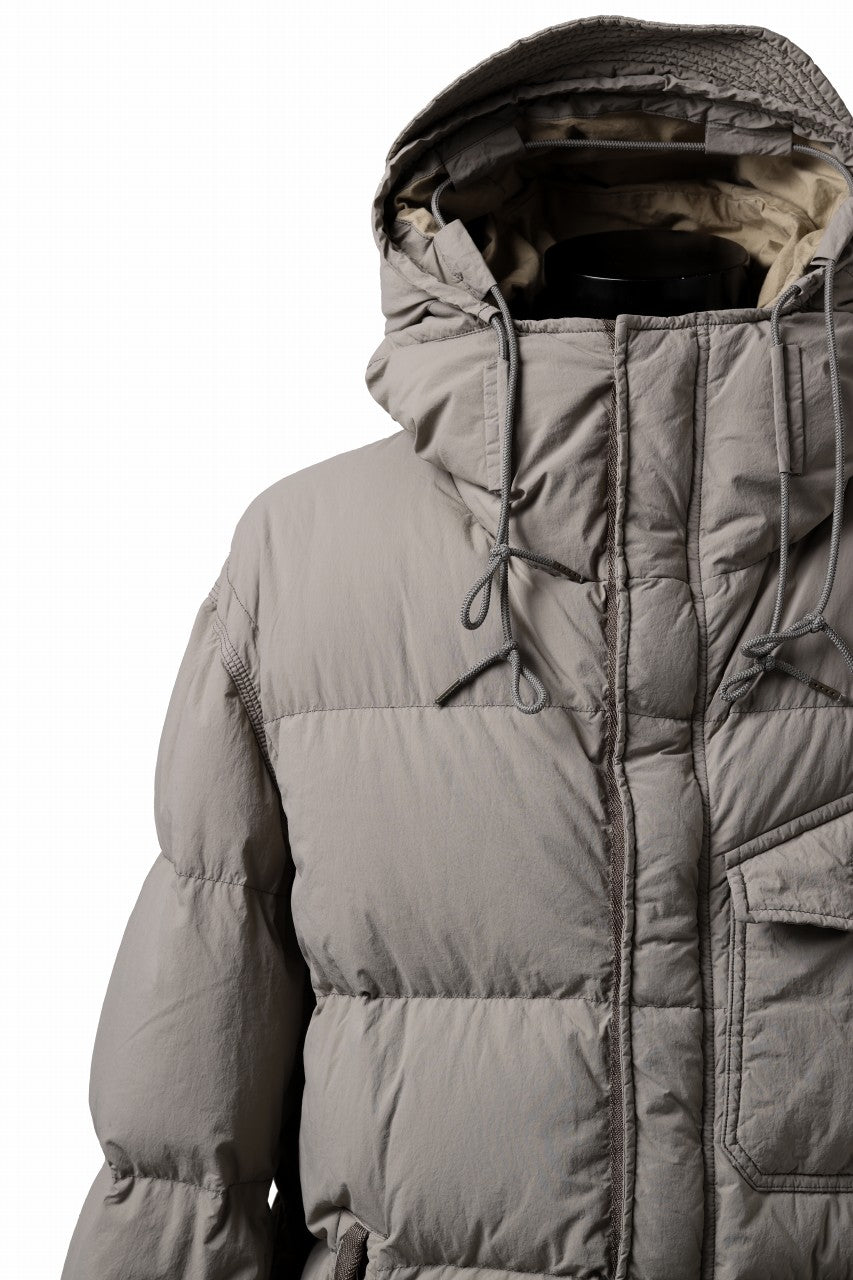 画像をギャラリービューアに読み込む, Ten c SURVIVAL DOWN JACKET / GARMENT DYED (ASH GRAY)