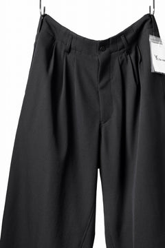 画像をギャラリービューアに読み込む, Y's for men 3TUCKS WIDE TAPERED PANTS / CLASSIC WOOL GABADINE (BLACK)