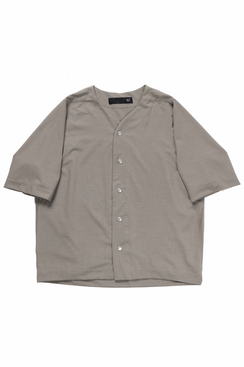 画像をギャラリービューアに読み込む, A.F ARTEFACT NO COLLAR SHIRT / TROPICAL WOOL (LIGHT BEIGE)