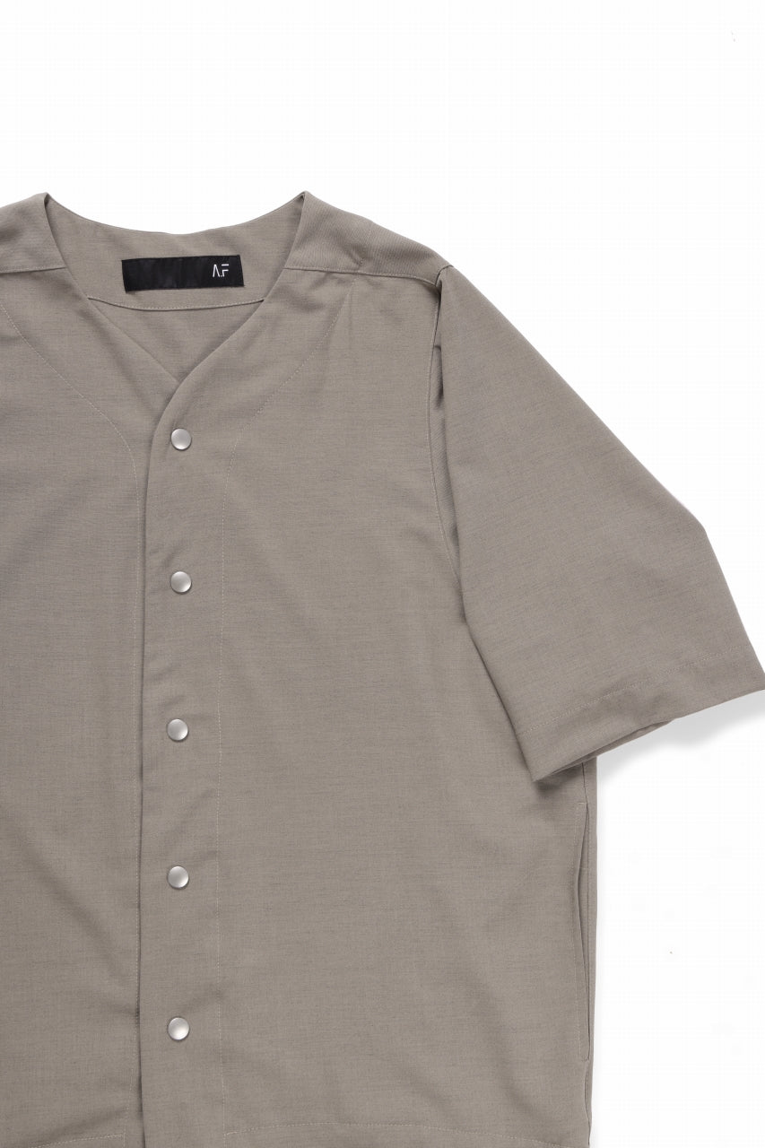 画像をギャラリービューアに読み込む, A.F ARTEFACT NO COLLAR SHIRT / TROPICAL WOOL (LIGHT BEIGE)