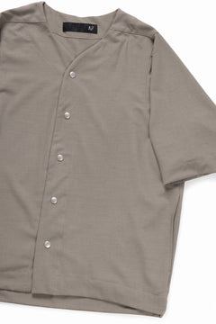 画像をギャラリービューアに読み込む, A.F ARTEFACT NO COLLAR SHIRT / TROPICAL WOOL (LIGHT BEIGE)