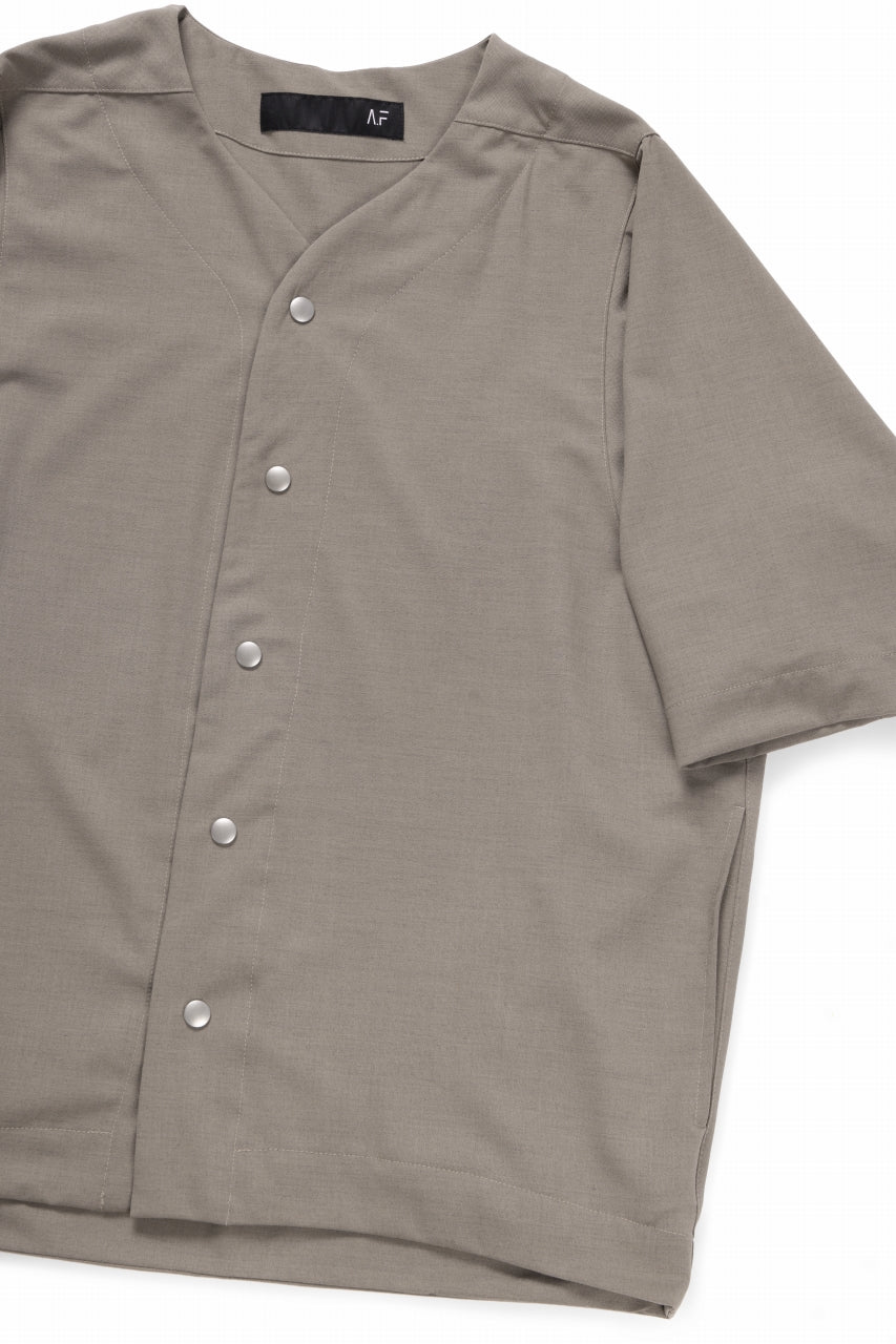 画像をギャラリービューアに読み込む, A.F ARTEFACT NO COLLAR SHIRT / TROPICAL WOOL (LIGHT BEIGE)