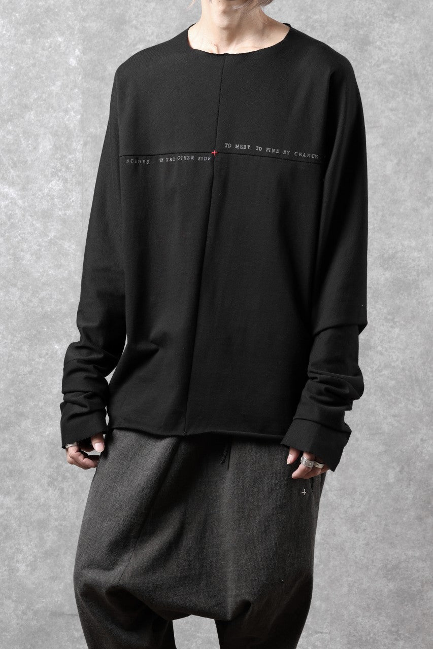 Load image into Gallery viewer, m.a+ written one piece long sleeve t-shirt / T211D/W/JM11 (BLACK)