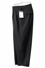 画像をギャラリービューアに読み込む, Y's for men 3TUCKS WIDE TAPERED PANTS / CLASSIC WOOL GABADINE (BLACK)