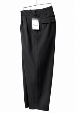 画像をギャラリービューアに読み込む, Y's for men 3TUCKS WIDE TAPERED PANTS / CLASSIC WOOL GABADINE (BLACK)