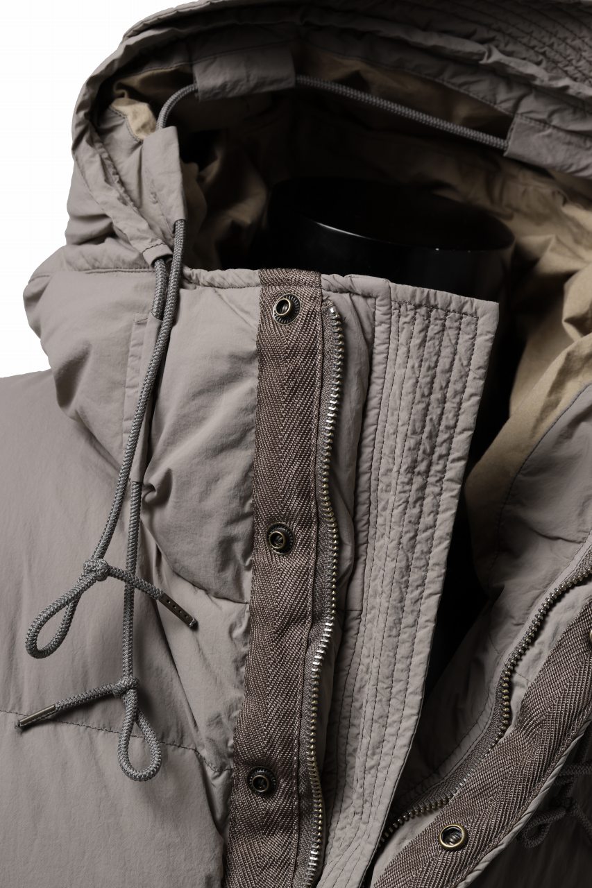 画像をギャラリービューアに読み込む, Ten c SURVIVAL DOWN JACKET / GARMENT DYED (ASH GRAY)