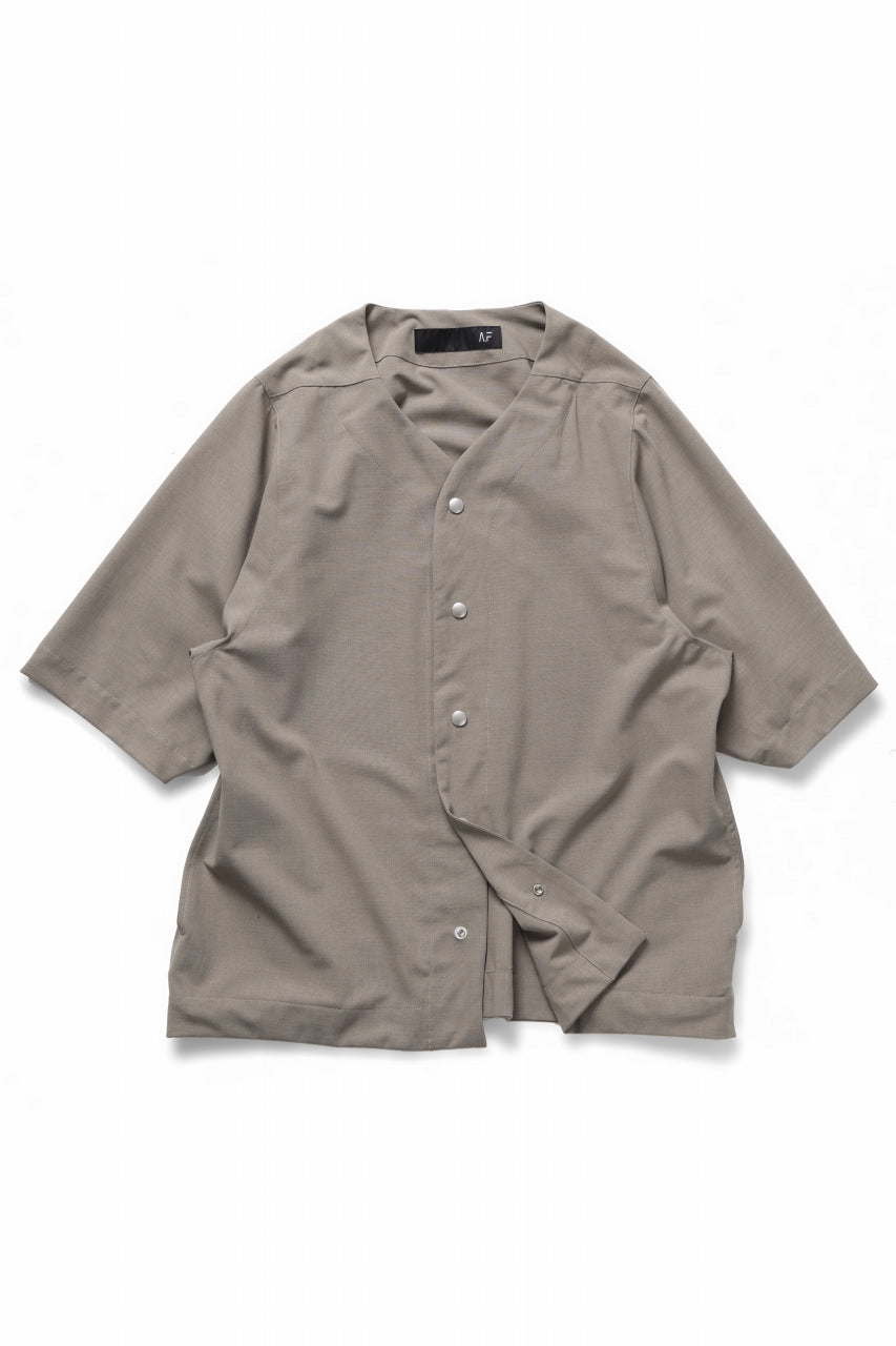 画像をギャラリービューアに読み込む, A.F ARTEFACT NO COLLAR SHIRT / TROPICAL WOOL (LIGHT BEIGE)