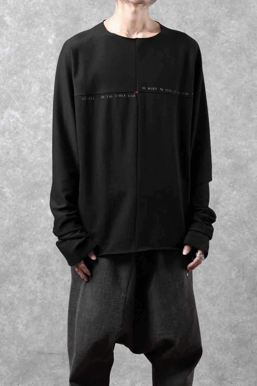 Load image into Gallery viewer, m.a+ written one piece long sleeve t-shirt / T211D/W/JM11 (BLACK)