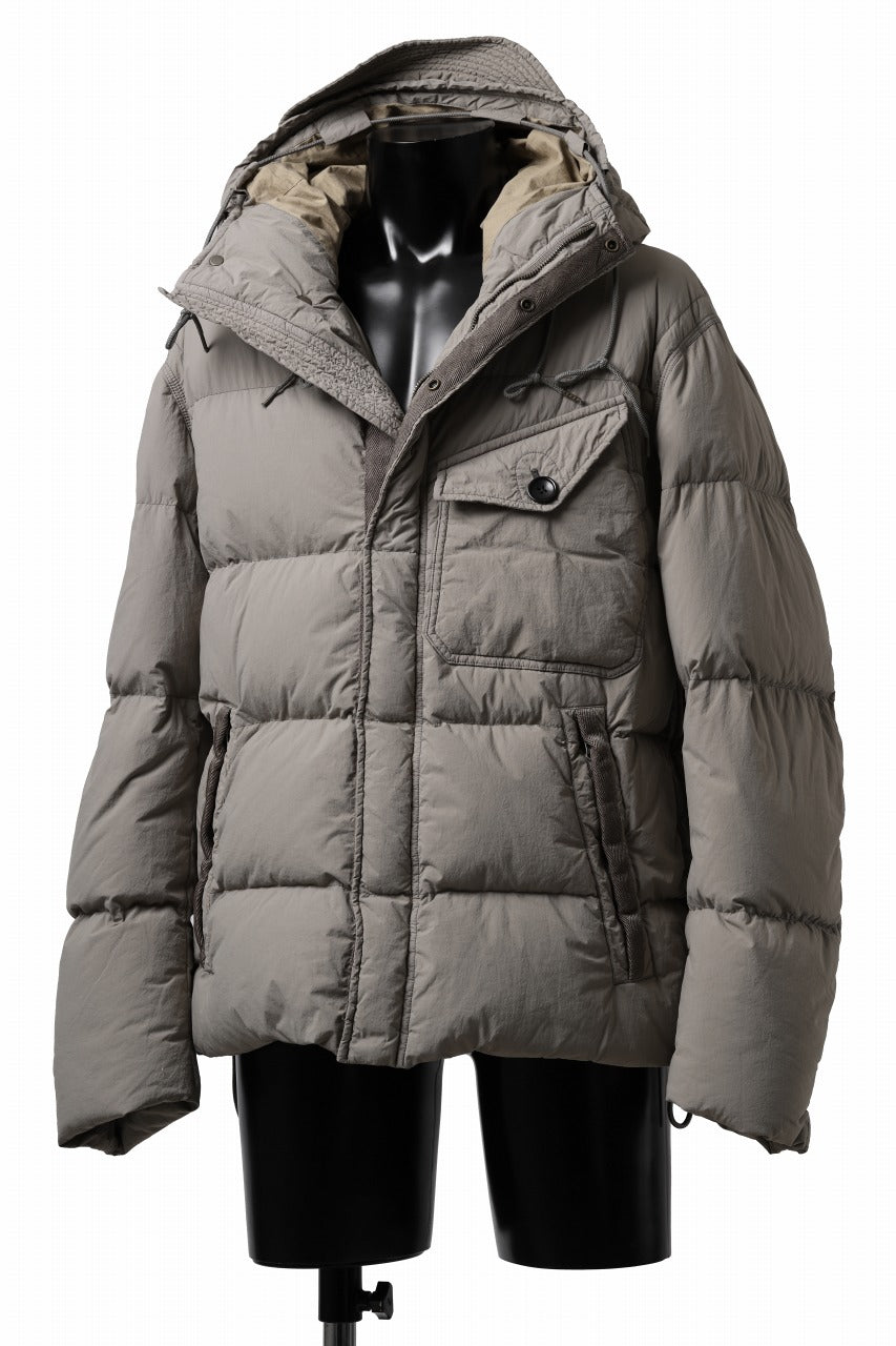 画像をギャラリービューアに読み込む, Ten c SURVIVAL DOWN JACKET / GARMENT DYED (ASH GRAY)