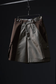 画像をギャラリービューアに読み込む, Feng Chen Wang PATCHWORK SHORTS (KHAKI/BROWN)