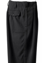 画像をギャラリービューアに読み込む, Y's for men 3TUCKS WIDE TAPERED PANTS / CLASSIC WOOL GABADINE (BLACK)