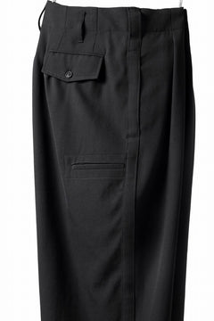 画像をギャラリービューアに読み込む, Y's for men 3TUCKS WIDE TAPERED PANTS / CLASSIC WOOL GABADINE (BLACK)