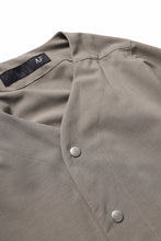 画像をギャラリービューアに読み込む, A.F ARTEFACT NO COLLAR SHIRT / TROPICAL WOOL (LIGHT BEIGE)