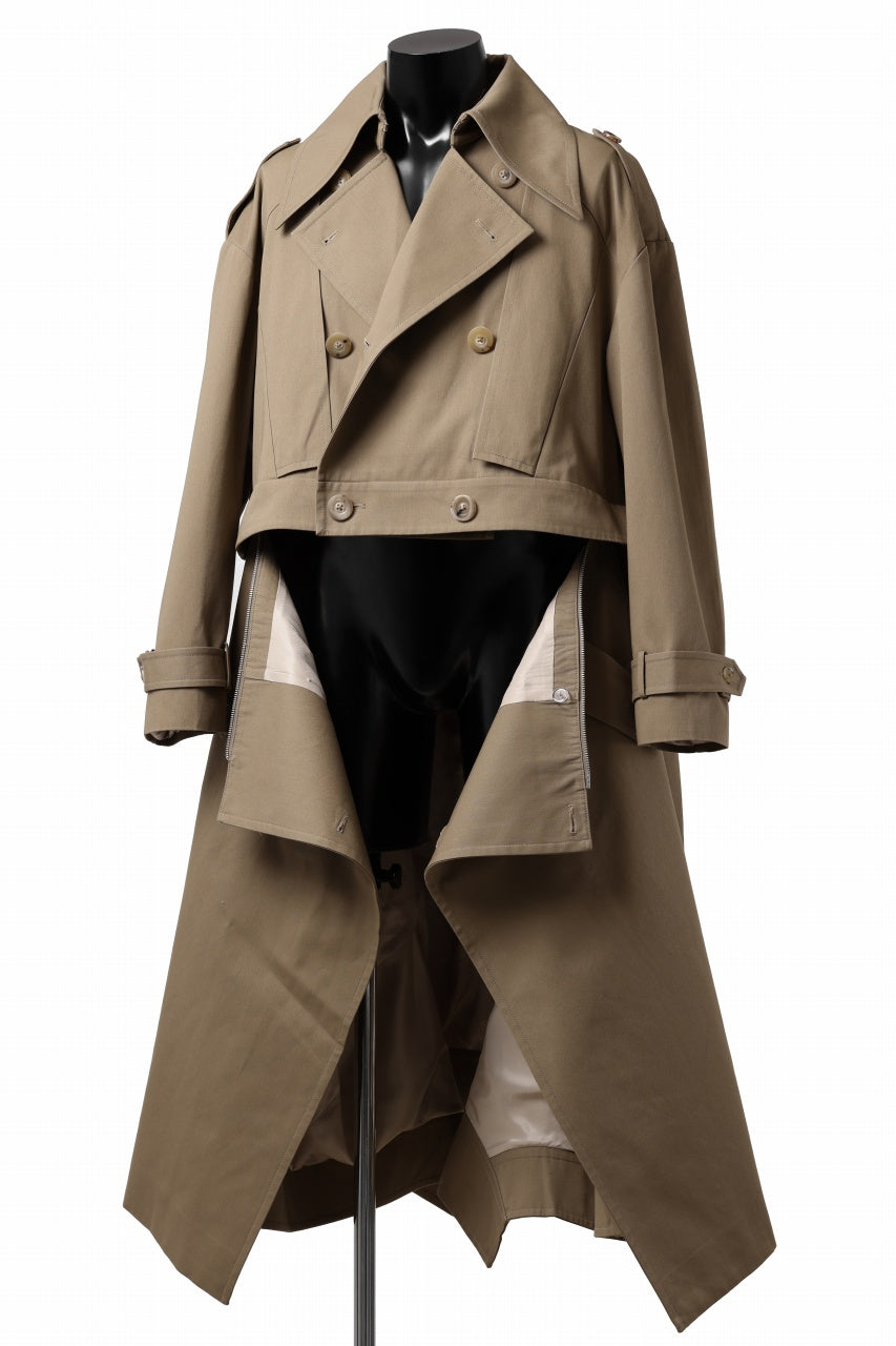 画像をギャラリービューアに読み込む, Feng Chen Wang DETACHABLE TRENCH COAT (KHAKI)