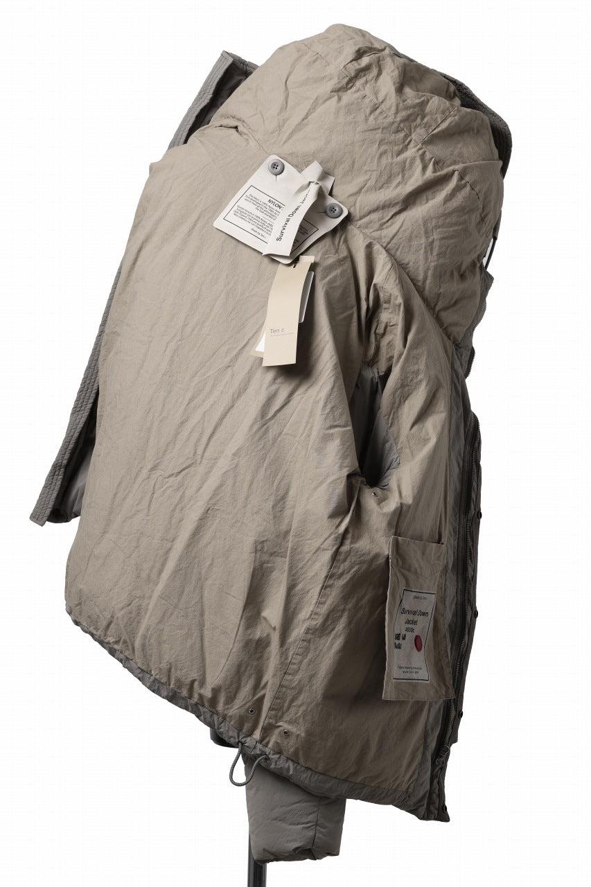 画像をギャラリービューアに読み込む, Ten c SURVIVAL DOWN JACKET / GARMENT DYED (ASH GRAY)