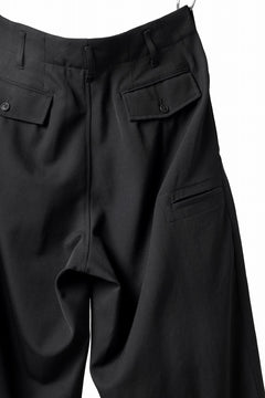 画像をギャラリービューアに読み込む, Y's for men 3TUCKS WIDE TAPERED PANTS / CLASSIC WOOL GABADINE (BLACK)