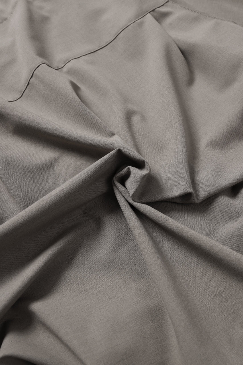 画像をギャラリービューアに読み込む, A.F ARTEFACT NO COLLAR SHIRT / TROPICAL WOOL (LIGHT BEIGE)