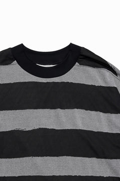 画像をギャラリービューアに読み込む, A.F ARTEFACT BOUND BORDER JUMBO TEE (BLACK x LIGHT GREY)