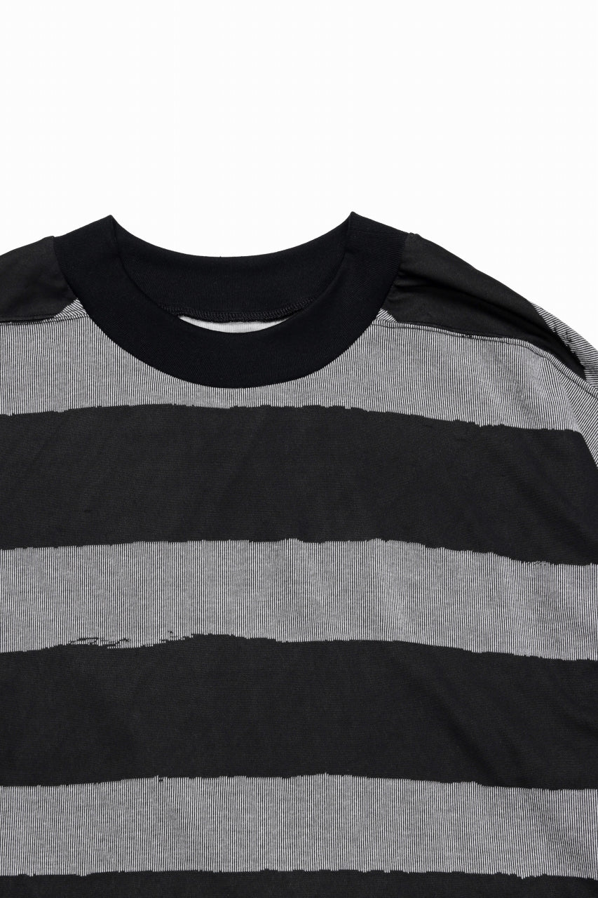 画像をギャラリービューアに読み込む, A.F ARTEFACT BOUND BORDER JUMBO TEE (BLACK x LIGHT GREY)