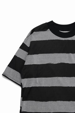 画像をギャラリービューアに読み込む, A.F ARTEFACT BOUND BORDER JUMBO TEE (BLACK x LIGHT GREY)