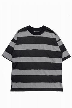 画像をギャラリービューアに読み込む, A.F ARTEFACT BOUND BORDER JUMBO TEE (BLACK x LIGHT GREY)