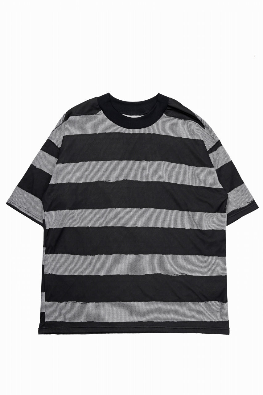 画像をギャラリービューアに読み込む, A.F ARTEFACT BOUND BORDER JUMBO TEE (BLACK x LIGHT GREY)