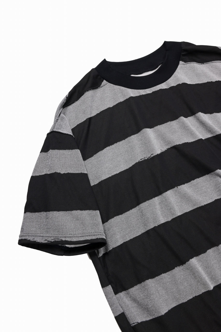 画像をギャラリービューアに読み込む, A.F ARTEFACT BOUND BORDER JUMBO TEE (BLACK x LIGHT GREY)