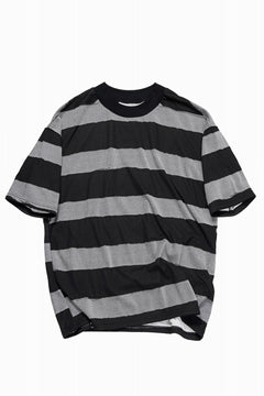 画像をギャラリービューアに読み込む, A.F ARTEFACT BOUND BORDER JUMBO TEE (BLACK x LIGHT GREY)